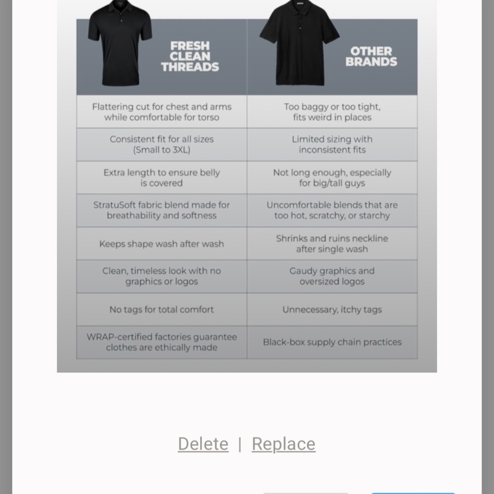 Fresh Clean Threads/Tees Black Men’s Polo Shirt Various Sizes - Picture 7 of 11